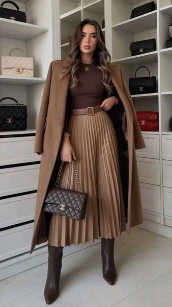 انواع استایل با دامن 3 دامن پلیسه