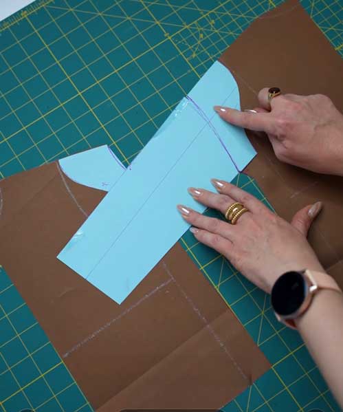 نکات رسم الگو و دوخت کت فری سایز 4 افتادگی سرشانه در کت فری سایز