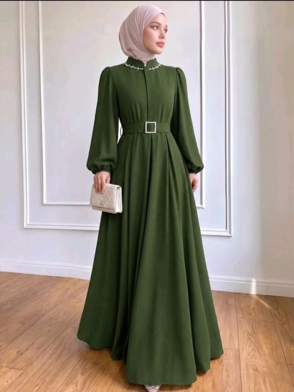مدل های جدید عبا ؛ ۱۲ طرح شیک برای دوخت عبا روزمره و مجلسی 4 عبای کمربندی