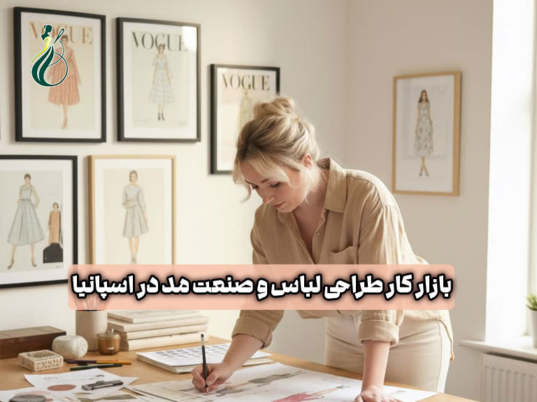 بازار کار طراحی لباس در اسپانیا؛ فرصتهای شغلی، درآمد و مسیر ورود به صنعت مد 1 بازار کار طراحی لباس در اسپانیا