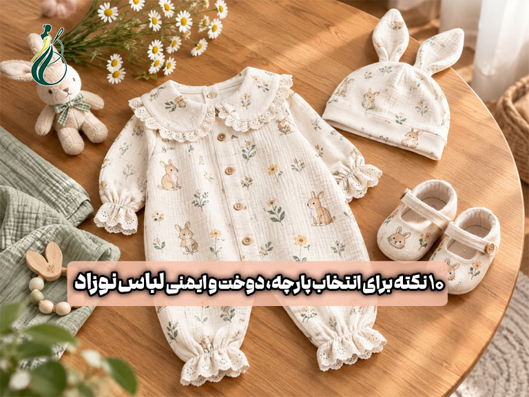 ۱۰ نکته مهم برای انتخاب پارچه، دوخت و ایمنی لباس نوزاد 1 لباس نوزاد